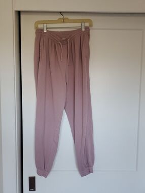 H&M Dusty Mauve Ribbed Jogger Pants